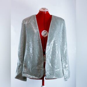 Zara Silver Sequin Blazer
